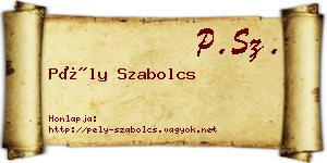 Pély Szabolcs névjegykártya