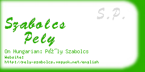 szabolcs pely business card